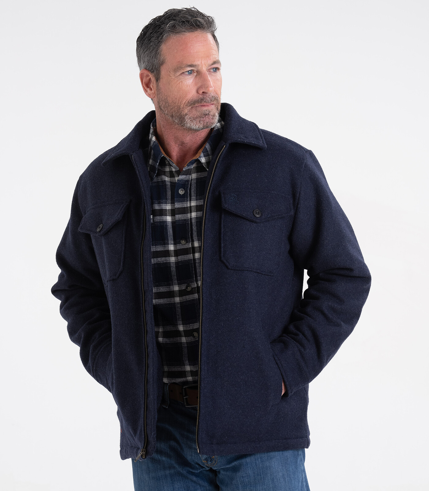 Men's Berber-Lined Wool Jacket | Heavy-Duty Warmth for