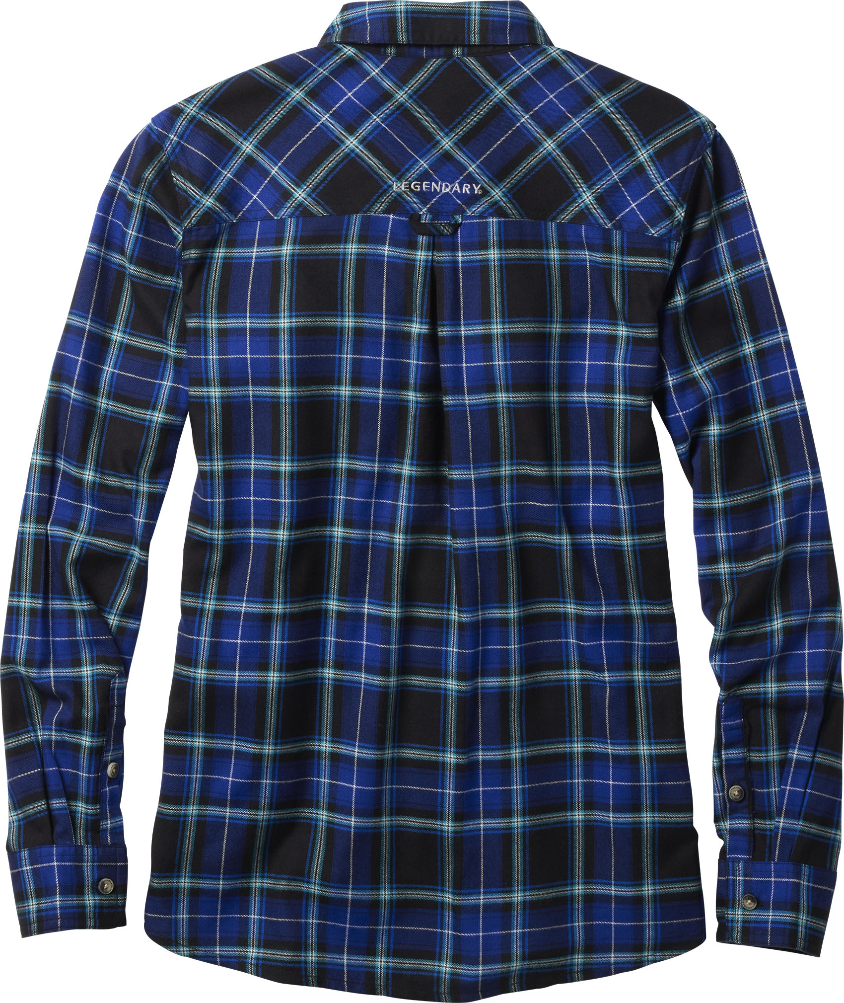Legendary Whitetails Womens Comfort Fit Flannel Shirt Blackberry Blue Plaid XL Rayon/Polyester
