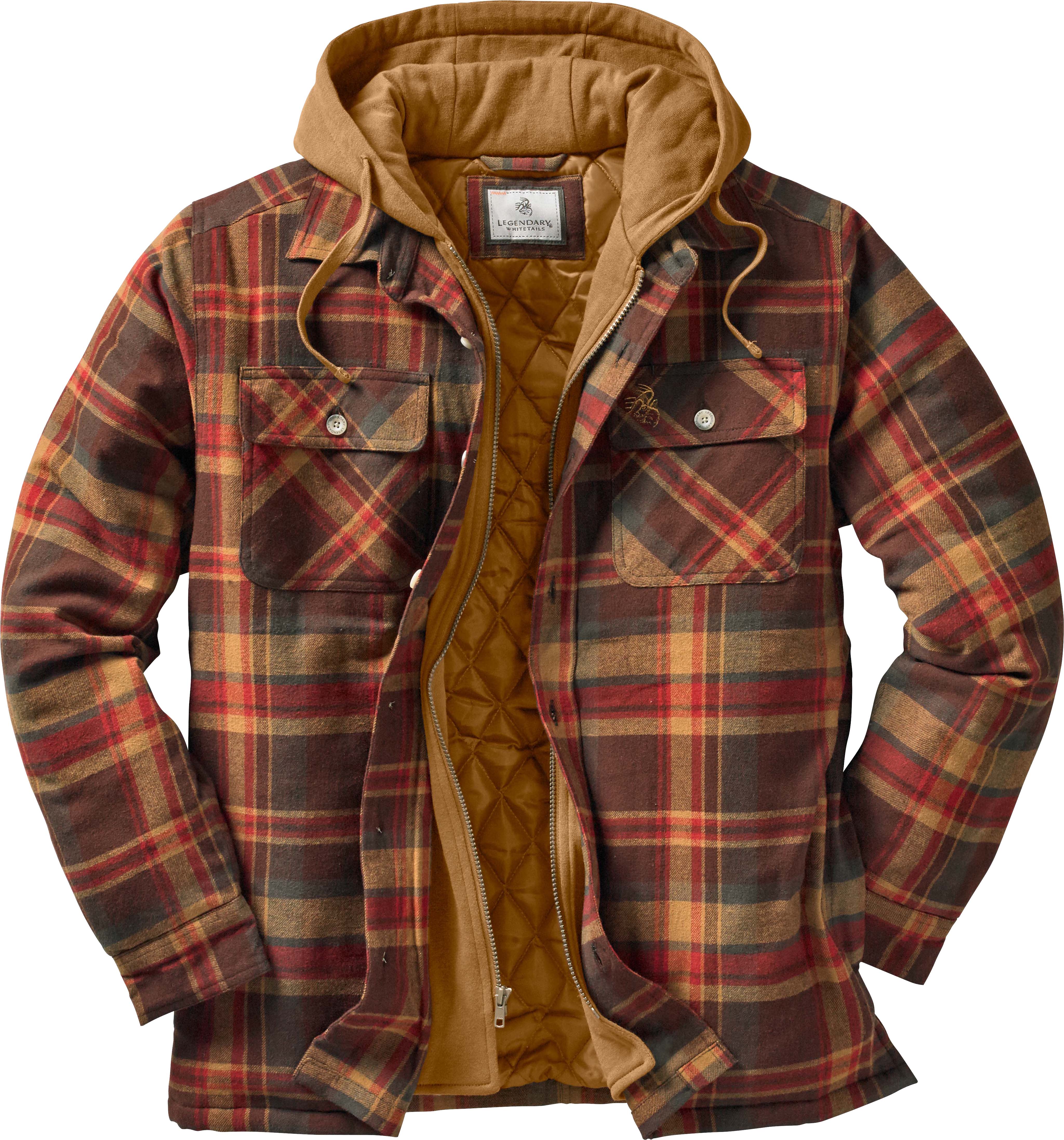 Men's Flannel Sherpa Lined Shirt Jacket with Pockets | Lands' End-hangkhonggiare.com.vn