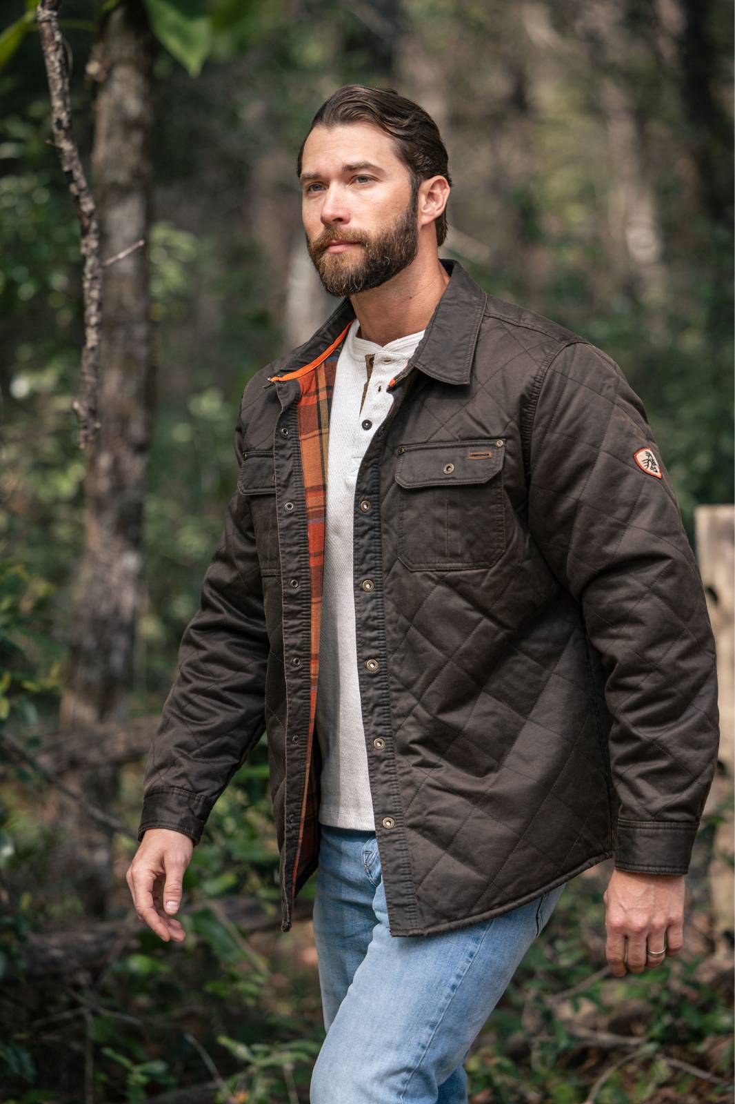 Men's Quilted Flannel-Lined Shirt Jacket | Rugged Warmth for