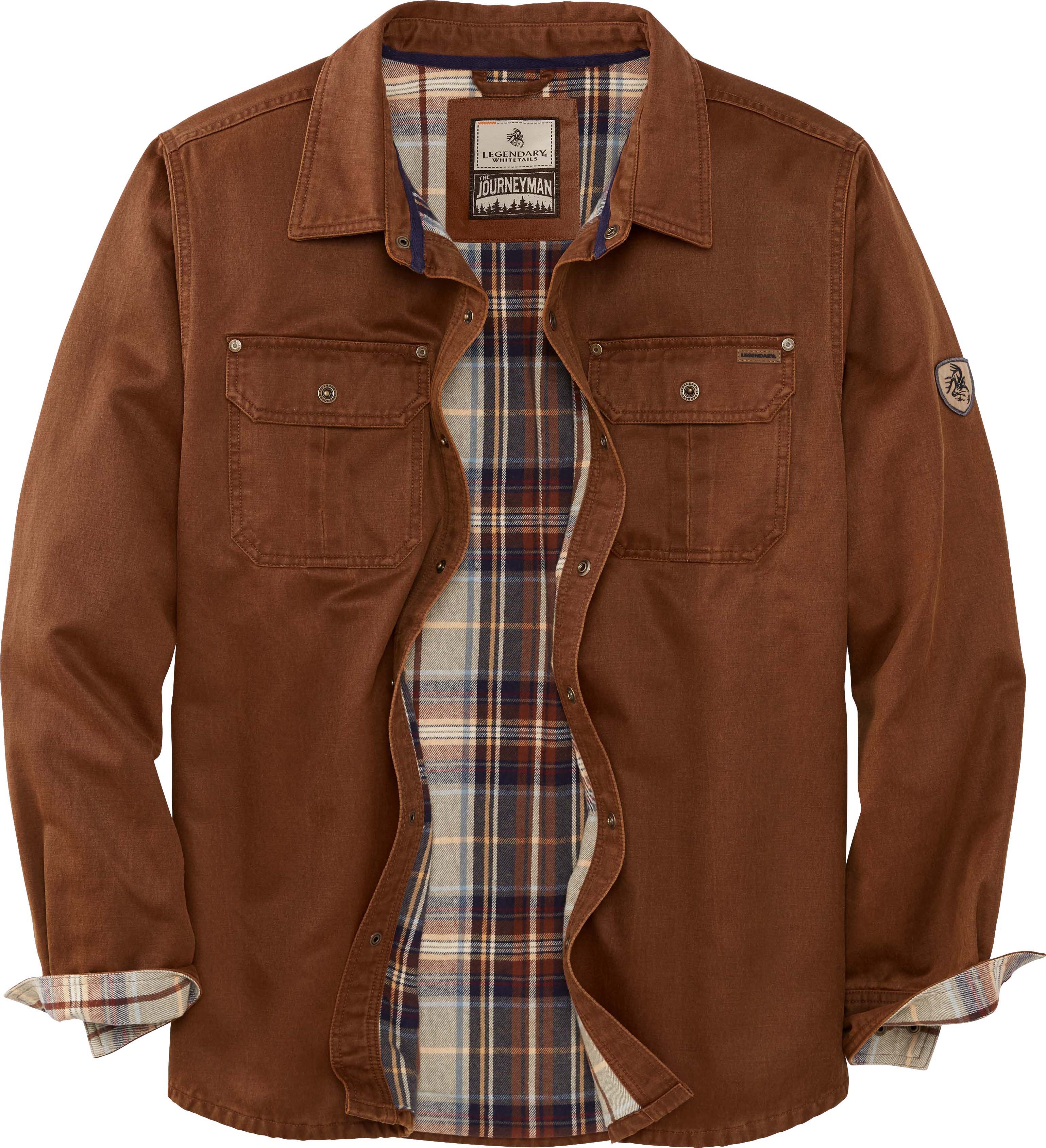 legendary whitetails men's journeyman flannel lined rugged shirt jacket
