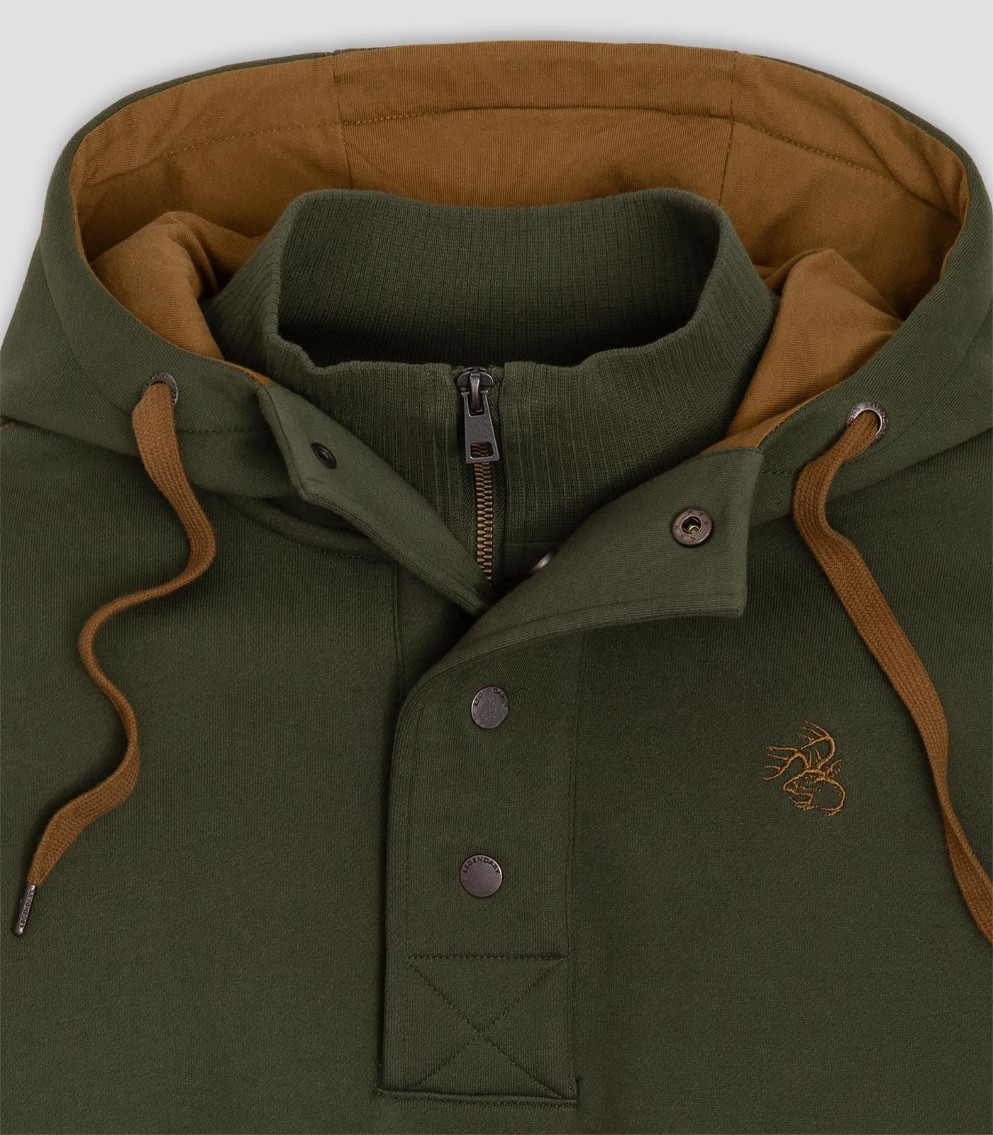 Men's Quarter Zip Action Hoodie | Heavy-Duty Fleece Sweatshirt for