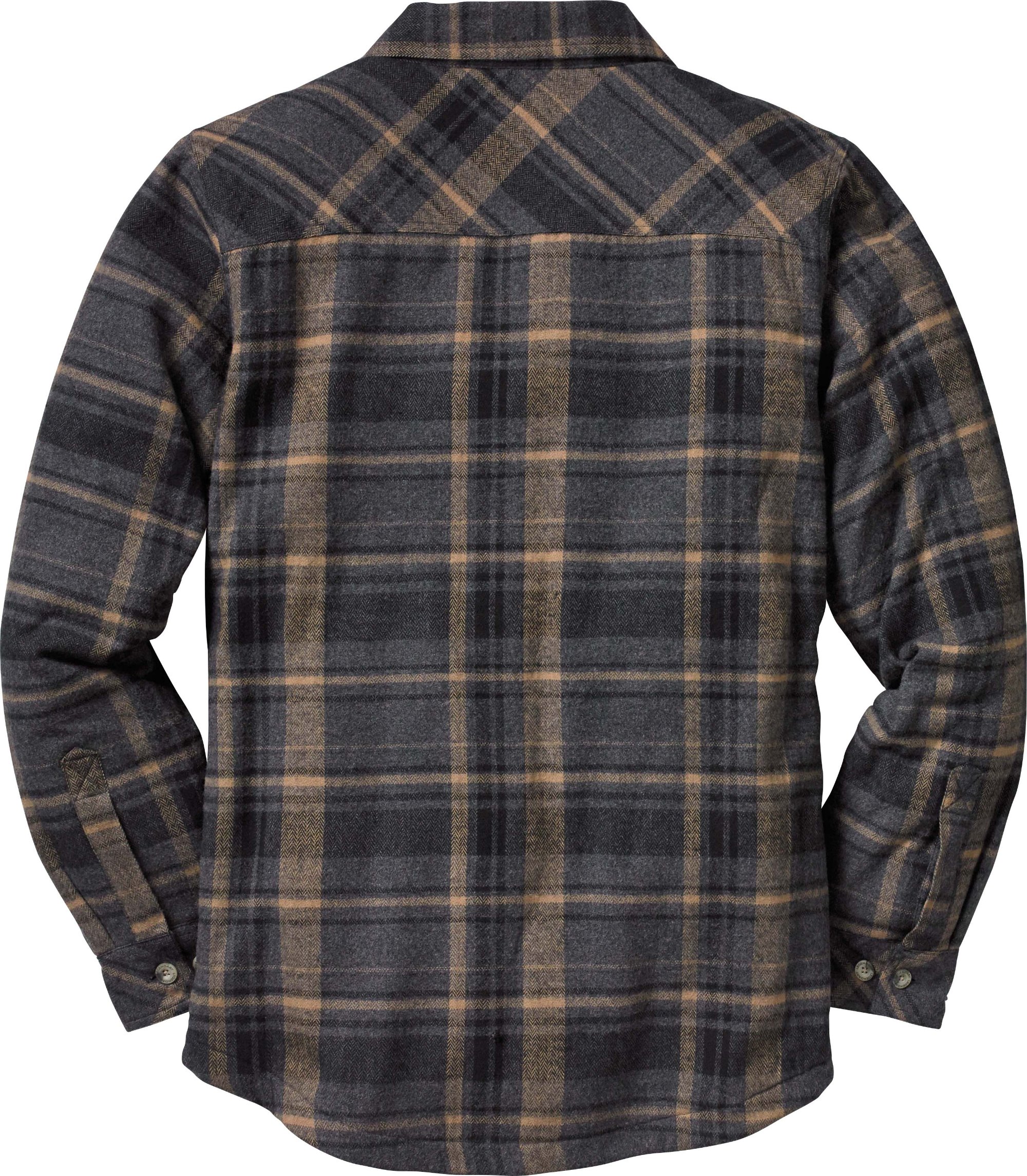 men's deer camp fleece lined flannel shirt jacket