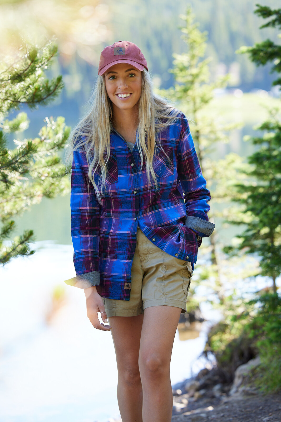 Camicia In Flanella Donna Legendary Whitetails Cottage Escape - Comoda, Elegante, A Maniche Lunghe, Con Bottoni E Tasche