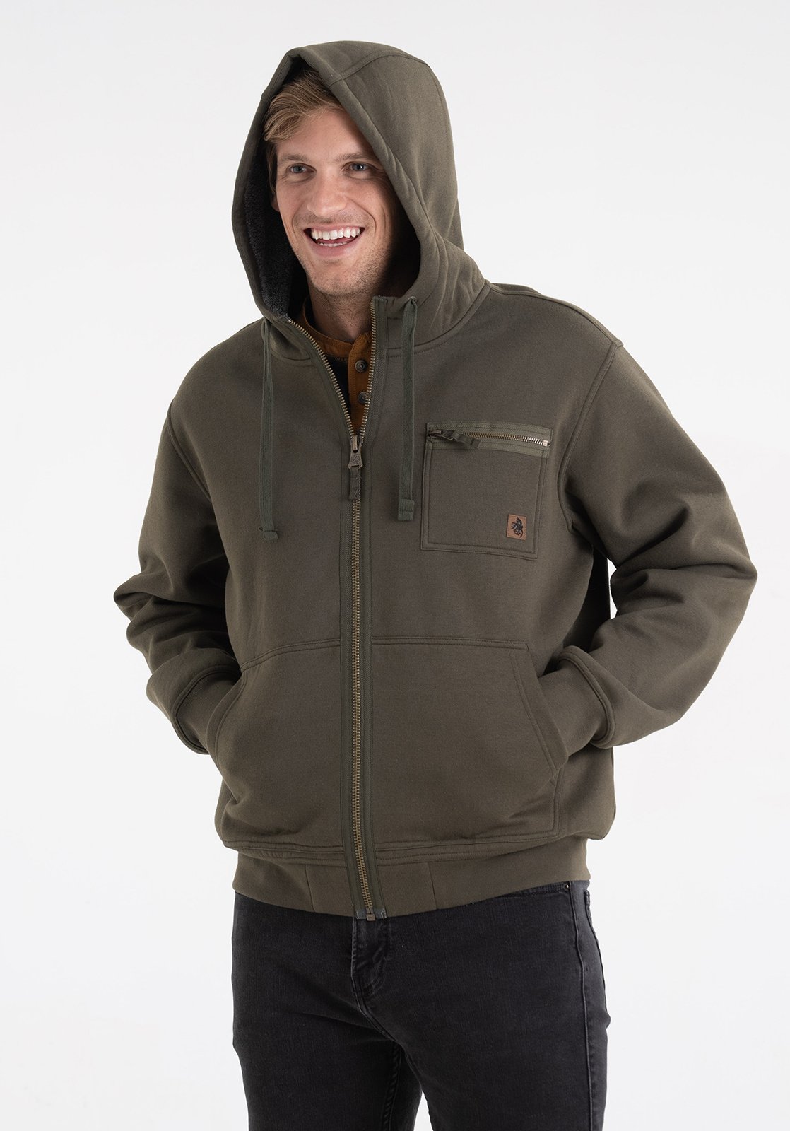 Men's North Woods Berber Lined Zip Front Hoodie